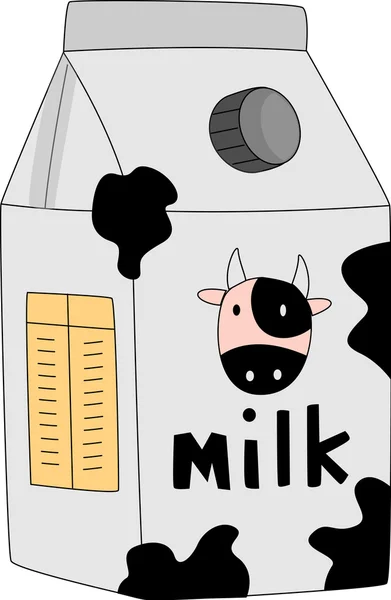 Cartonagem de leite —  Vetores de Stock