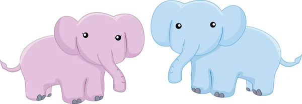 Bébé éléphants — Image vectorielle