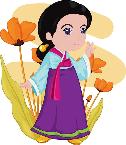 Корейская девушка — стоковый вектор