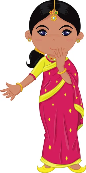 Chica india — Archivo Imágenes Vectoriales