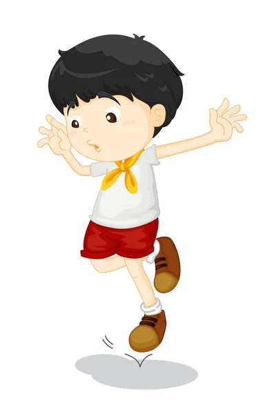 stock vector Jumping boy