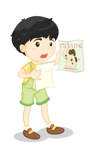 Missing dog — Stock Vector