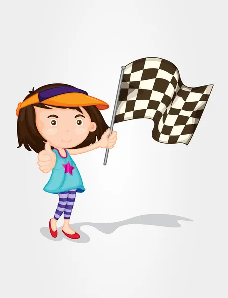 Racing meisje — Stockvector