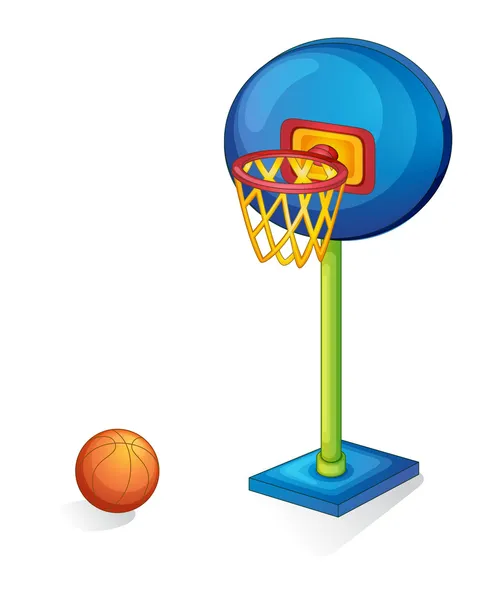Δαχτυλίδι μπάσκετ και μπάλα — Διανυσματικό Αρχείο