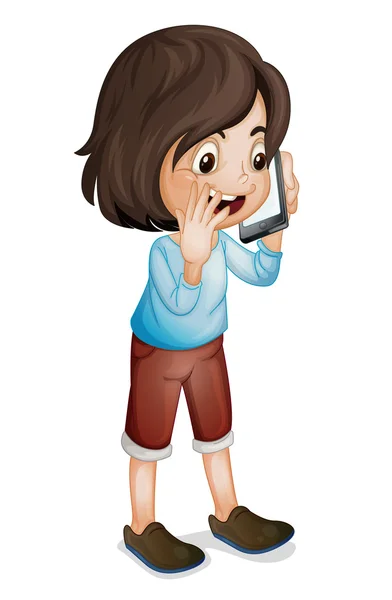 On the phone — Stock Vector