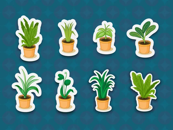 식물의 스티커 시리즈 — 스톡 벡터