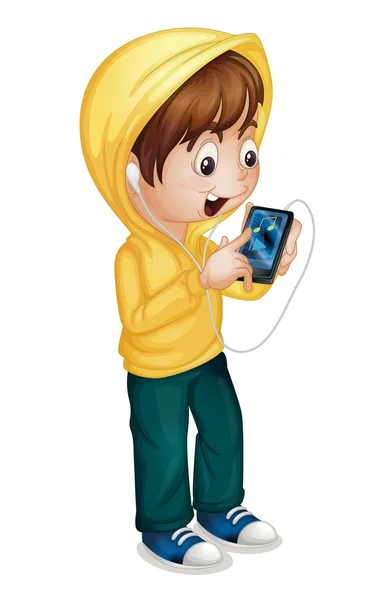 Enfant utilisant une tablette — Image vectorielle
