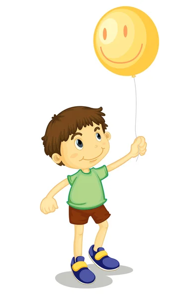 Junge und Ballon — Stockvektor