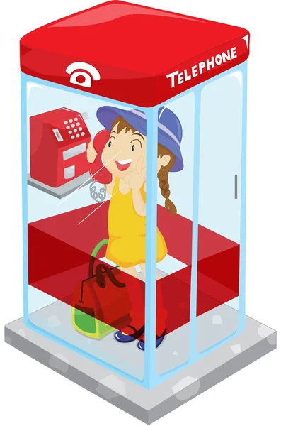 Telephone booth — Stock Vector