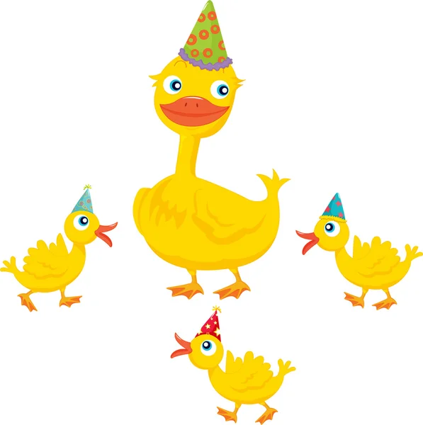 Famille des canards — Image vectorielle