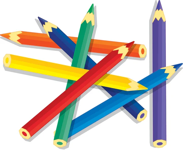 Assorted color pencils — Stock Vector
