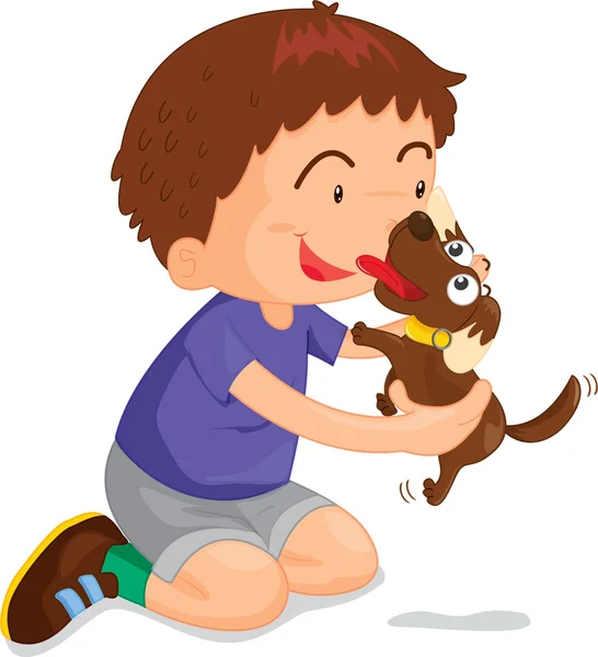 Boy playing — Stock Vector
