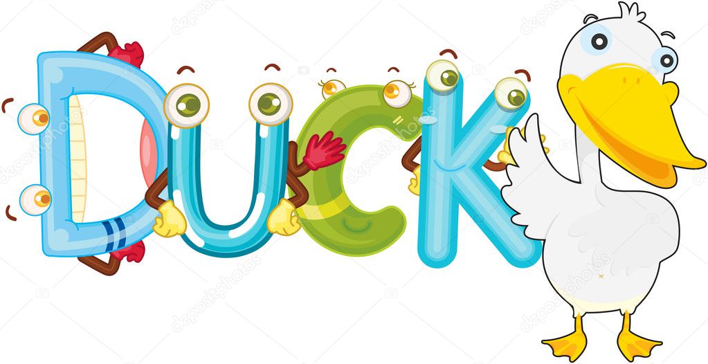 the-word-duck-stock-vector-image-by-interactimages-10277567