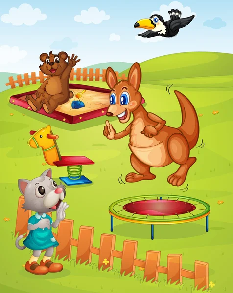 Zwierzę plac zabaw dla dzieci — Wektor stockowy