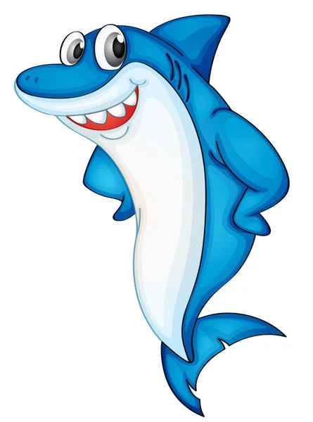 Premium Vector  Cheerful smiling shark character with pixel art