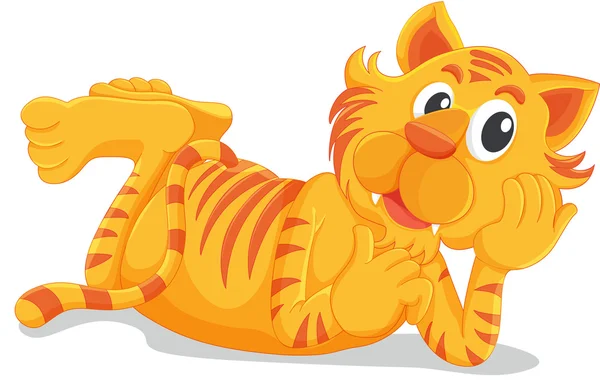 Tigre couché — Image vectorielle