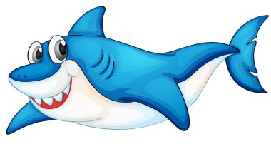 komik köpek balığı illüstrasyon