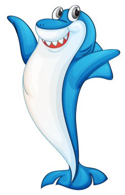 Comical shark illustration clipart