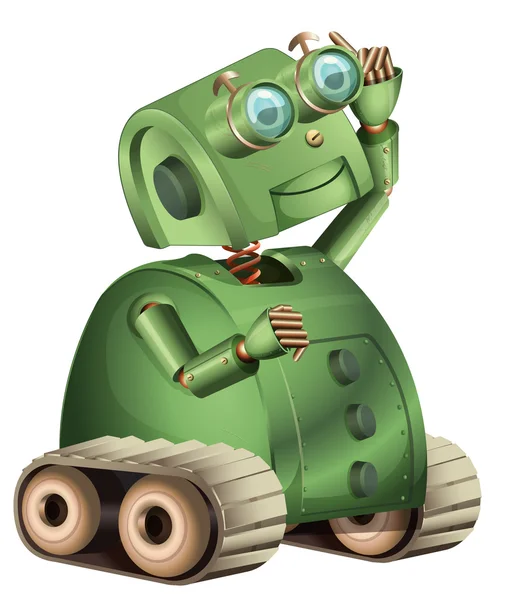 Ретро-робот — стоковый вектор