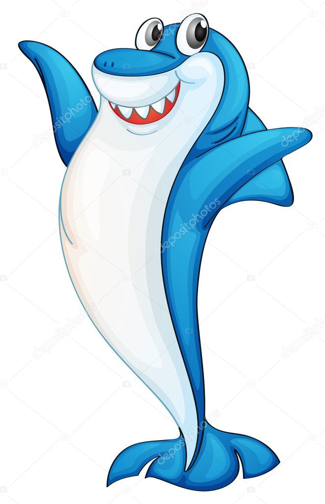 Comical shark illustration