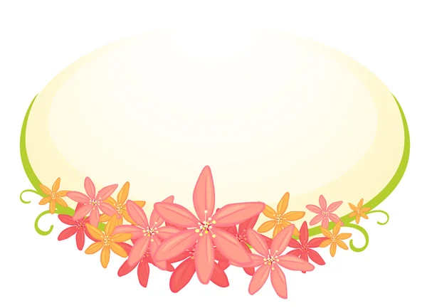 花のテンプレート — ストックベクタ