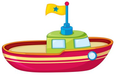 Toy boat clipart