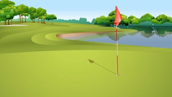 Golfbaan — Stockvector