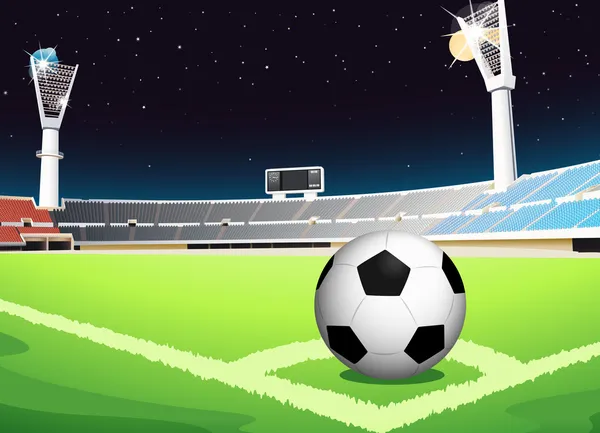 Fußball in der Nacht — Stockvektor