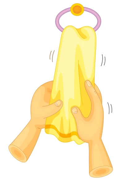 Asciugatura delle mani — Vettoriale Stock