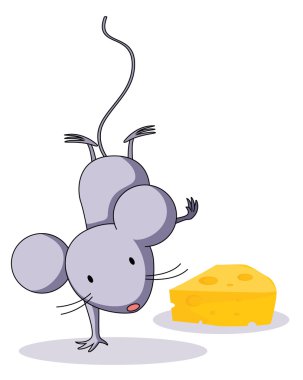 Mouse handstand clipart