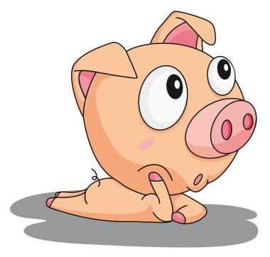 Funny pig clipart