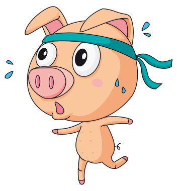 Funny pig clipart