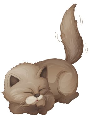 Sleeping cat clipart