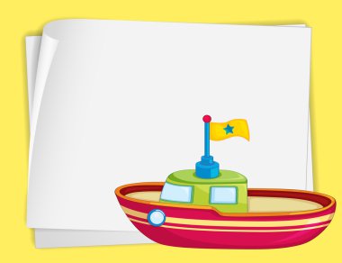 Toy boat clipart