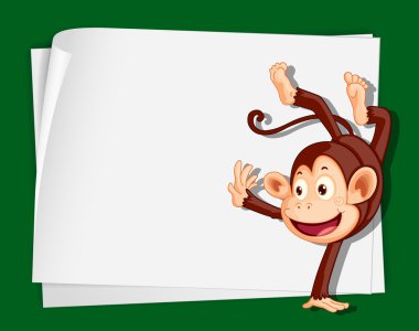 Crazy monkey clipart