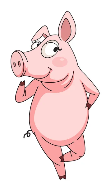 厚脸皮的猪 — 图库矢量图片