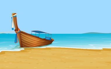 Thai summer beach clipart