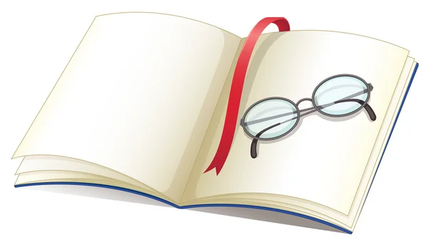 Notebook és szemüveg — Stock Vector