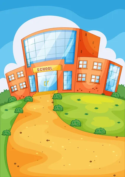 Edificio escolar — Vector de stock