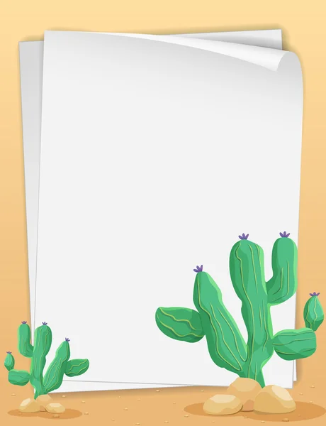 Papier voor cactus — Stockvector