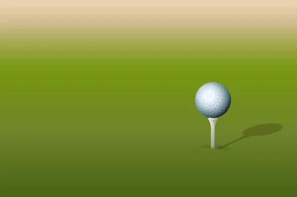 Tee och golf ball — Stock vektor