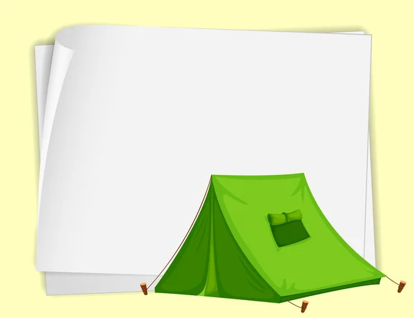 紙の上のテント — ストックベクタ