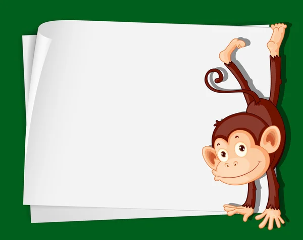 Мавпа на папері — стоковий вектор