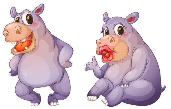 Hippos — Stockový vektor