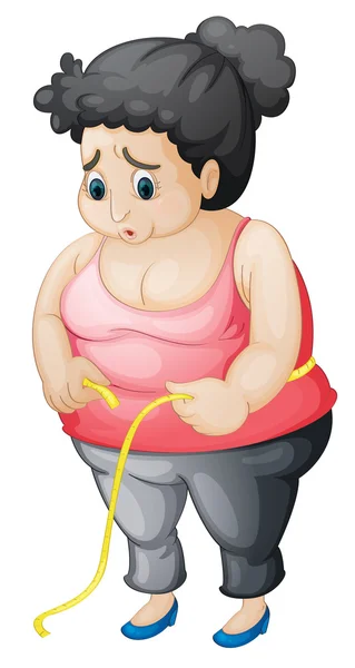Kövér nő — Stock Vector