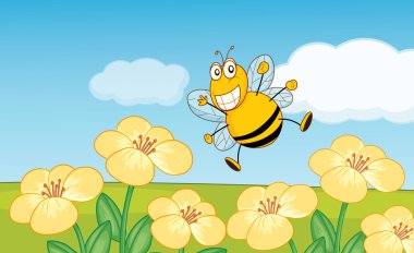 happy bee clipart