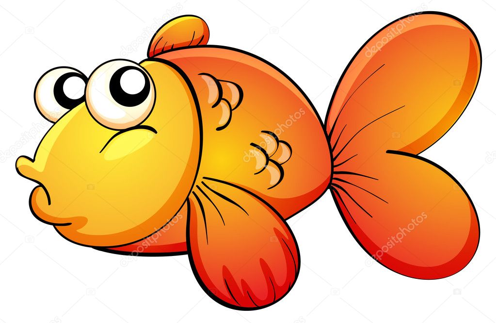 Natación peces dorados imágenes de stock de arte vectorial | Depositphotos