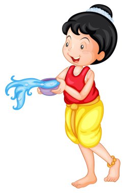 Thai water festival clipart