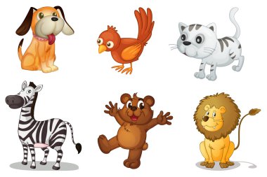 Group of animals clipart