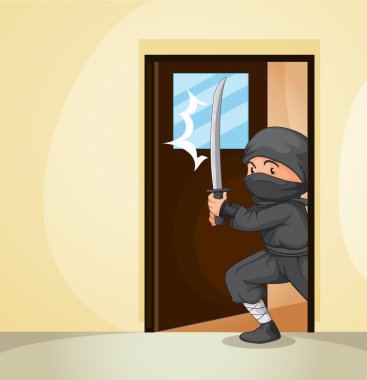 Ninja at home clipart